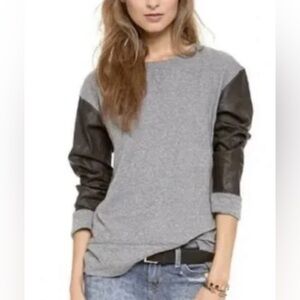 Current/Elliott Stadium Sweatshirt Size 1/Medium Chic Casual Minimalist